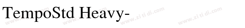 TempoStd Heavy字体转换